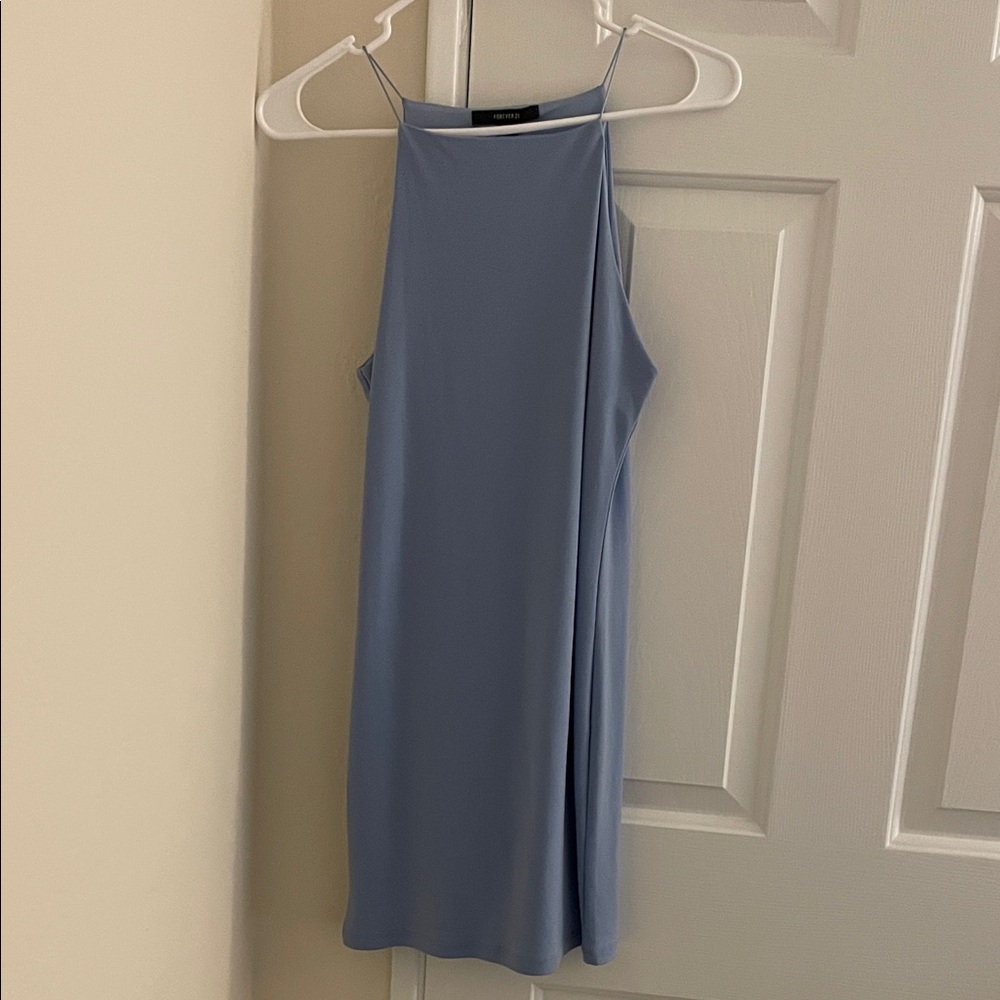 Forever 21 Light Blue Backless Dress